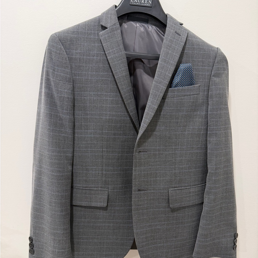 Ralph Lauren Gray Checkered Blazer size 18